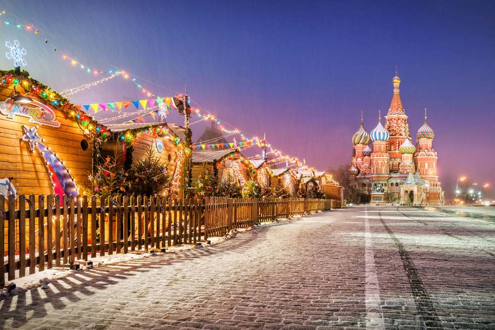 Vianočné trhy v Moskve