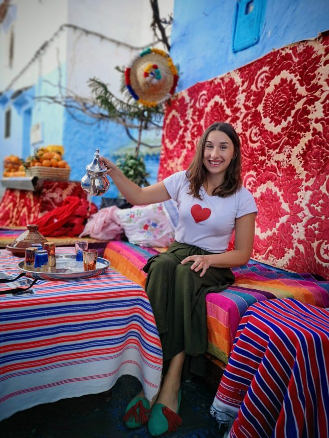 Maroko, modrá dedinka