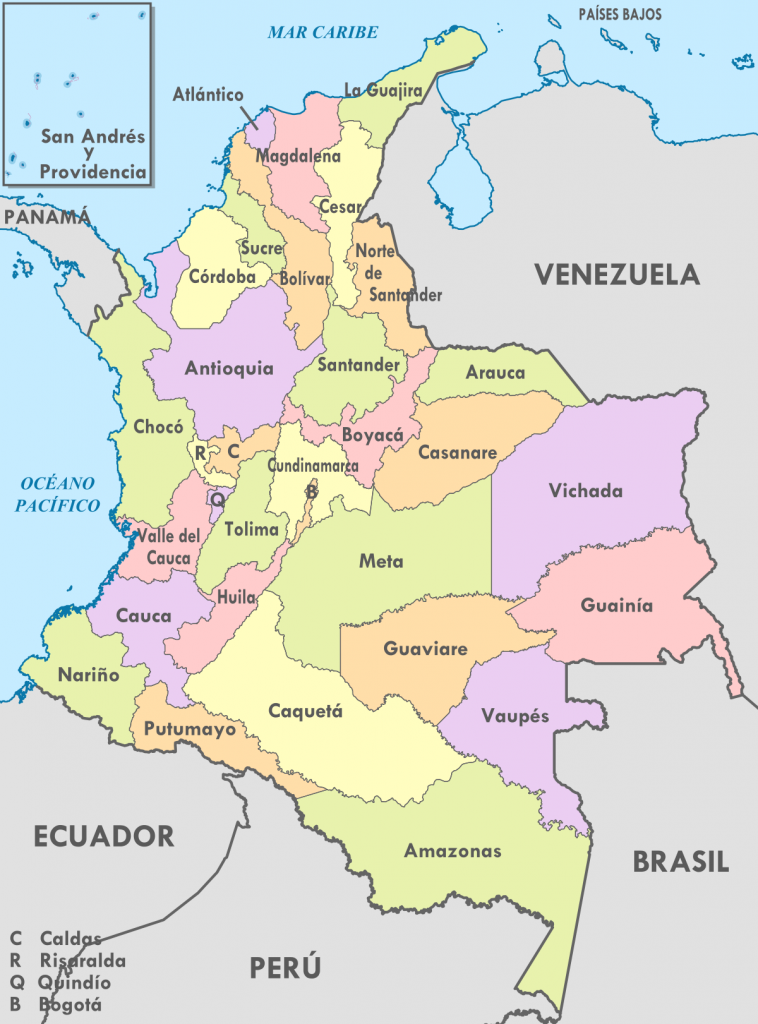 Kolumbia_rozdelenie
