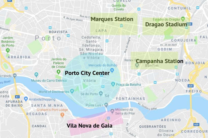 mapa Porto